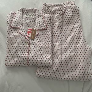 NWT Roller Rabbit Pink Hearts Loungewear Set size XL